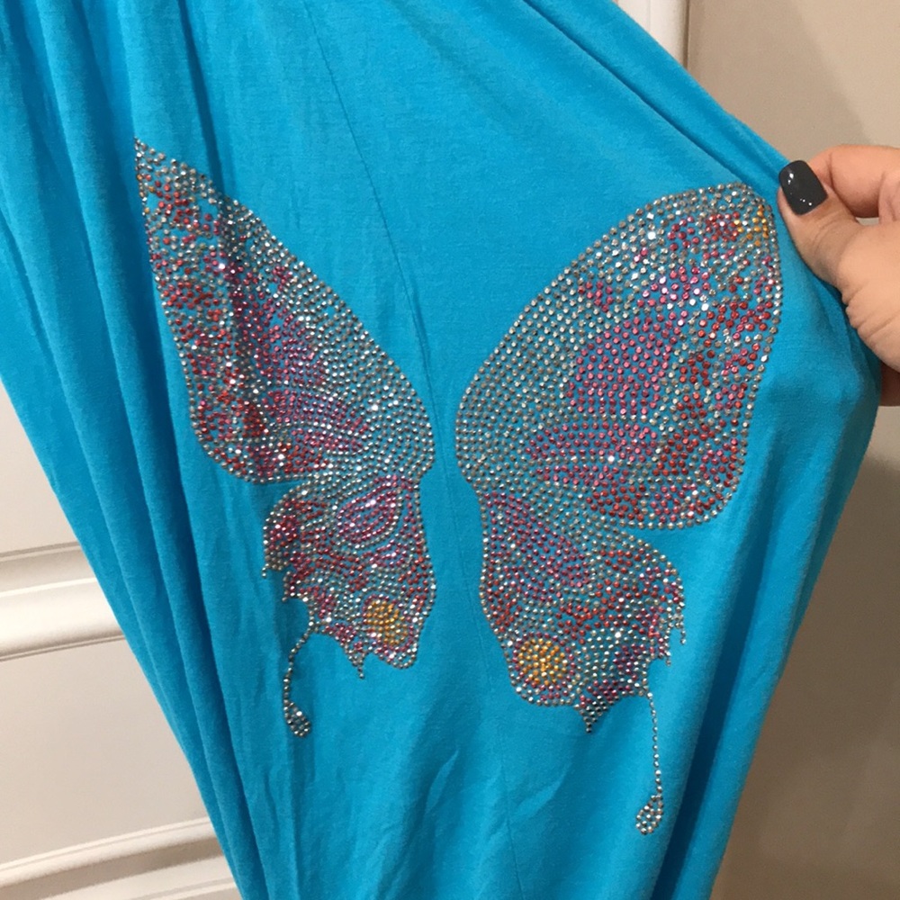 Ocean Breeze beautiful halter maxi dress size M